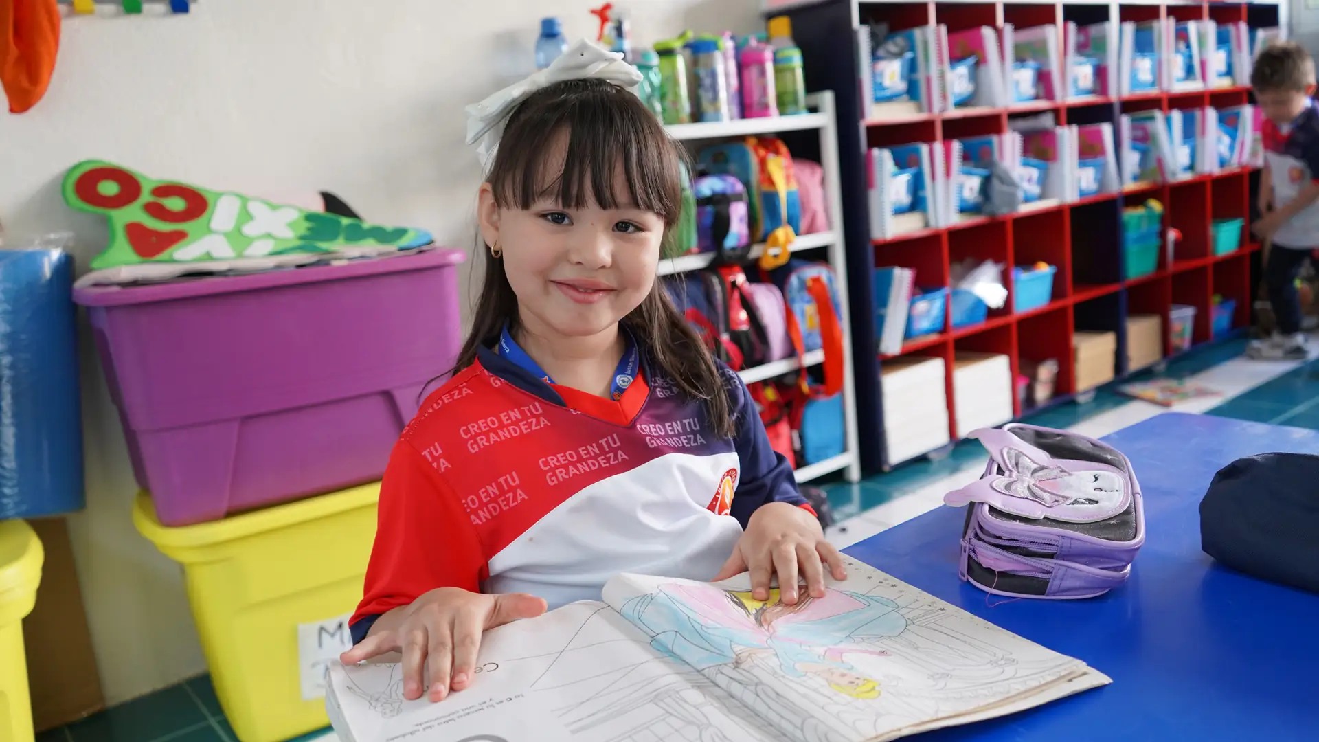 Alumnos de Jardín de Niños Justo Sierra en el Campus Jardín, Azcapotzalco